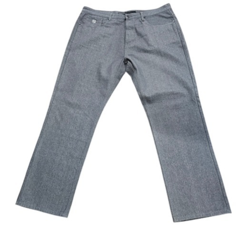 Rocawear Men's Classic Fit Straight Leg Jeans Gray W42 Cotton Blend Denim Pants